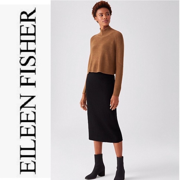 Eileen Fisher Dresses & Skirts - Eileen Fisher | Silk Blend Knit Midi Pencil Skirt